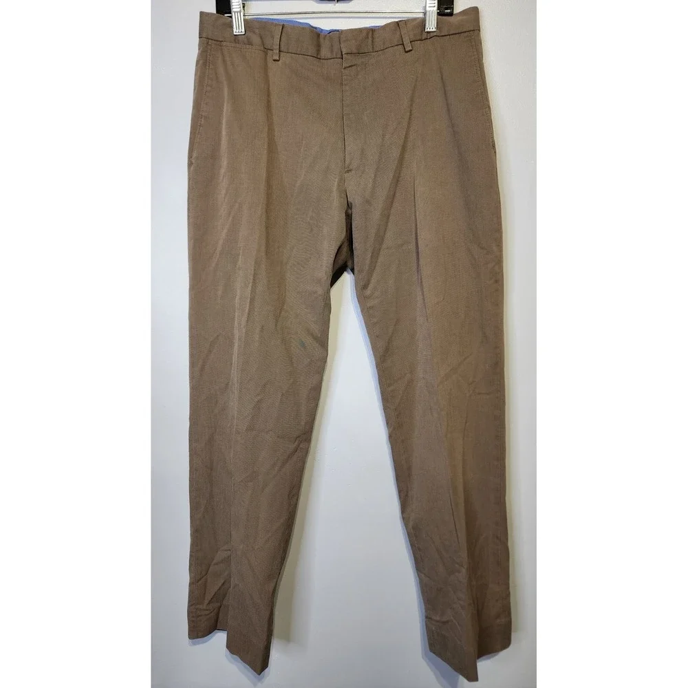 Banana Republic Classic Fit Pleated‎ Men Size 33X31 Khaki Brown Pants Tag 33x32